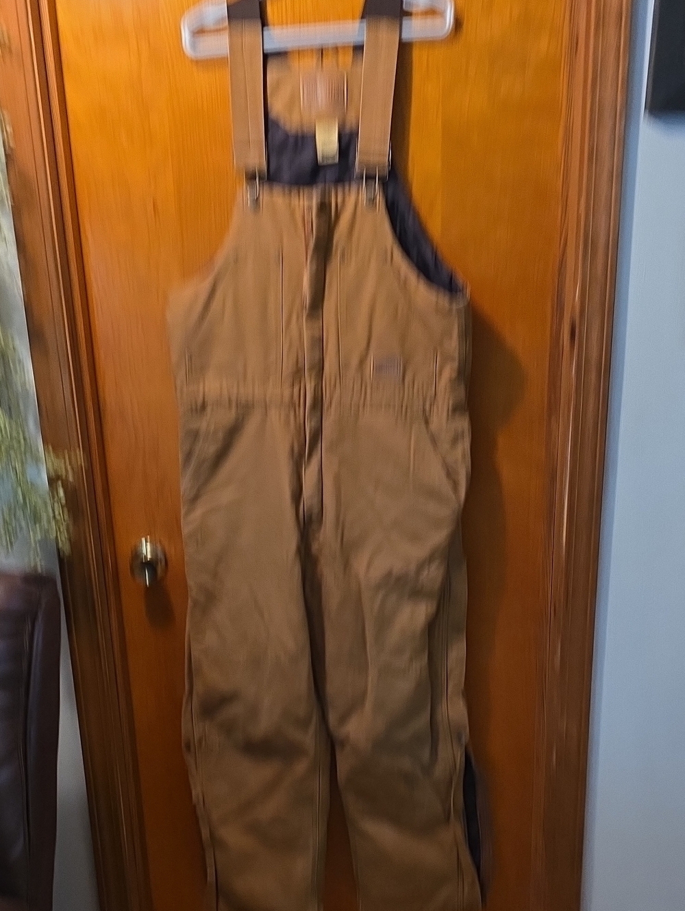 Men's Brown Insulated Work Bib Overalls